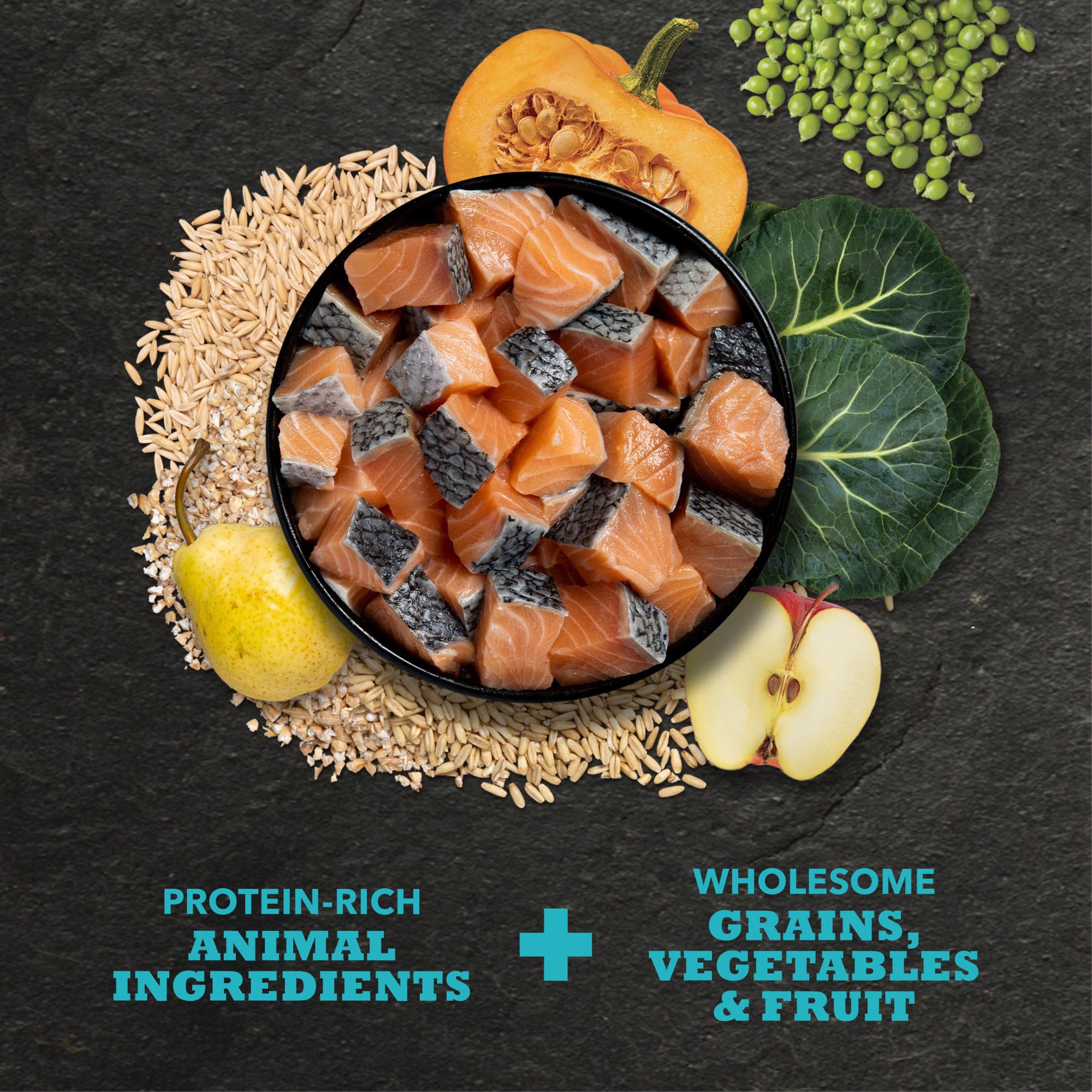 ACANA Classics Omega-3 for healthy coat visible in closeup.