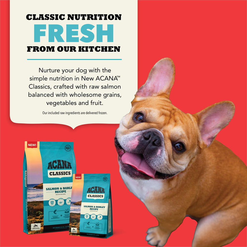 ACANA Classics probiotic and fiber blend supports digestive health.