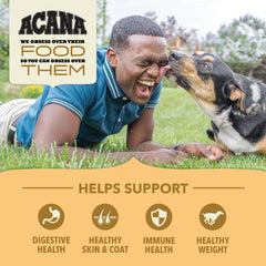 ACANA dog-bowl with kibble promotes satisfying, well-balanced meals.