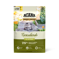 ACANA Grasslands 10lb bag—front view, high-protein grain-free cat food.