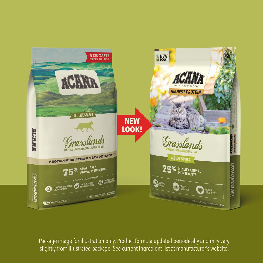ACANA Grasslands contains probiotics and fiber for digestion support.