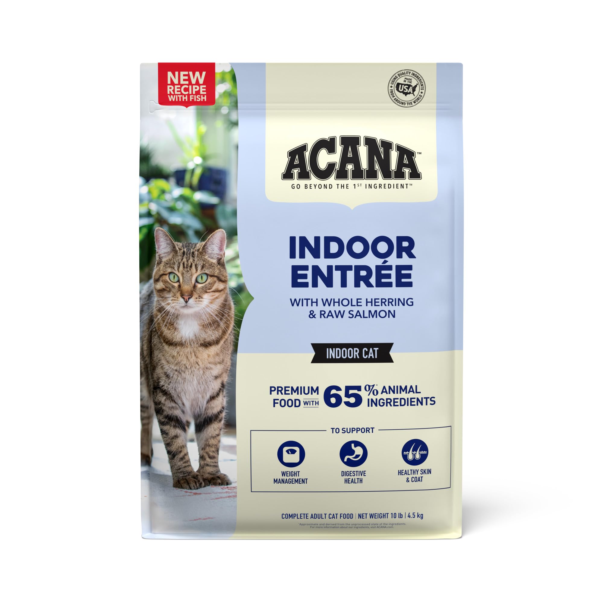 ACANA Indoor Entrée whole herring image highlighting real fish flavor.