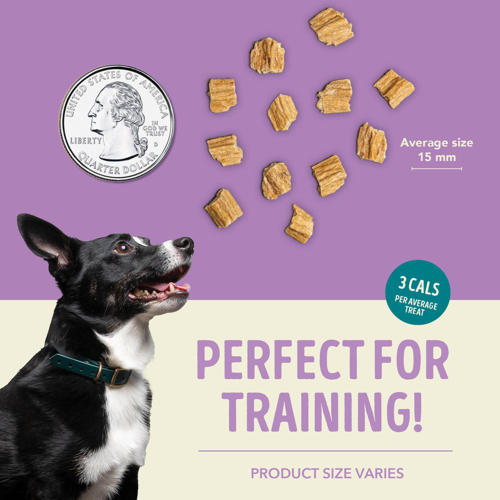 Crumbled Jerky Bites Duck Recipe on ACANA kibble for flavor boost