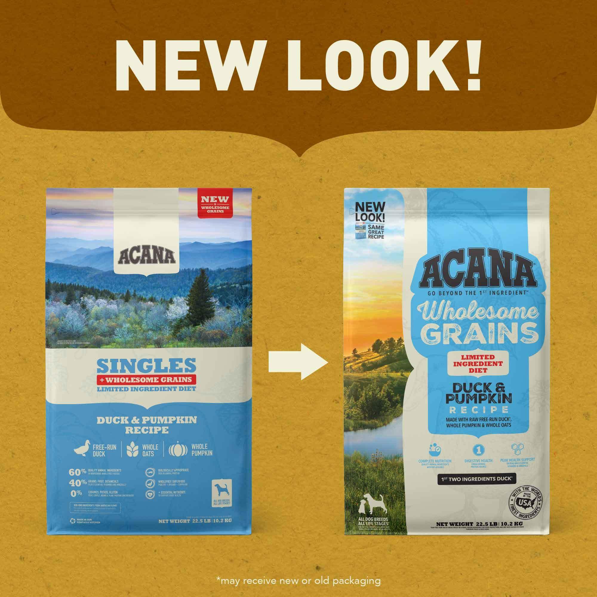 ACANA Made in USA label with global ingredients.