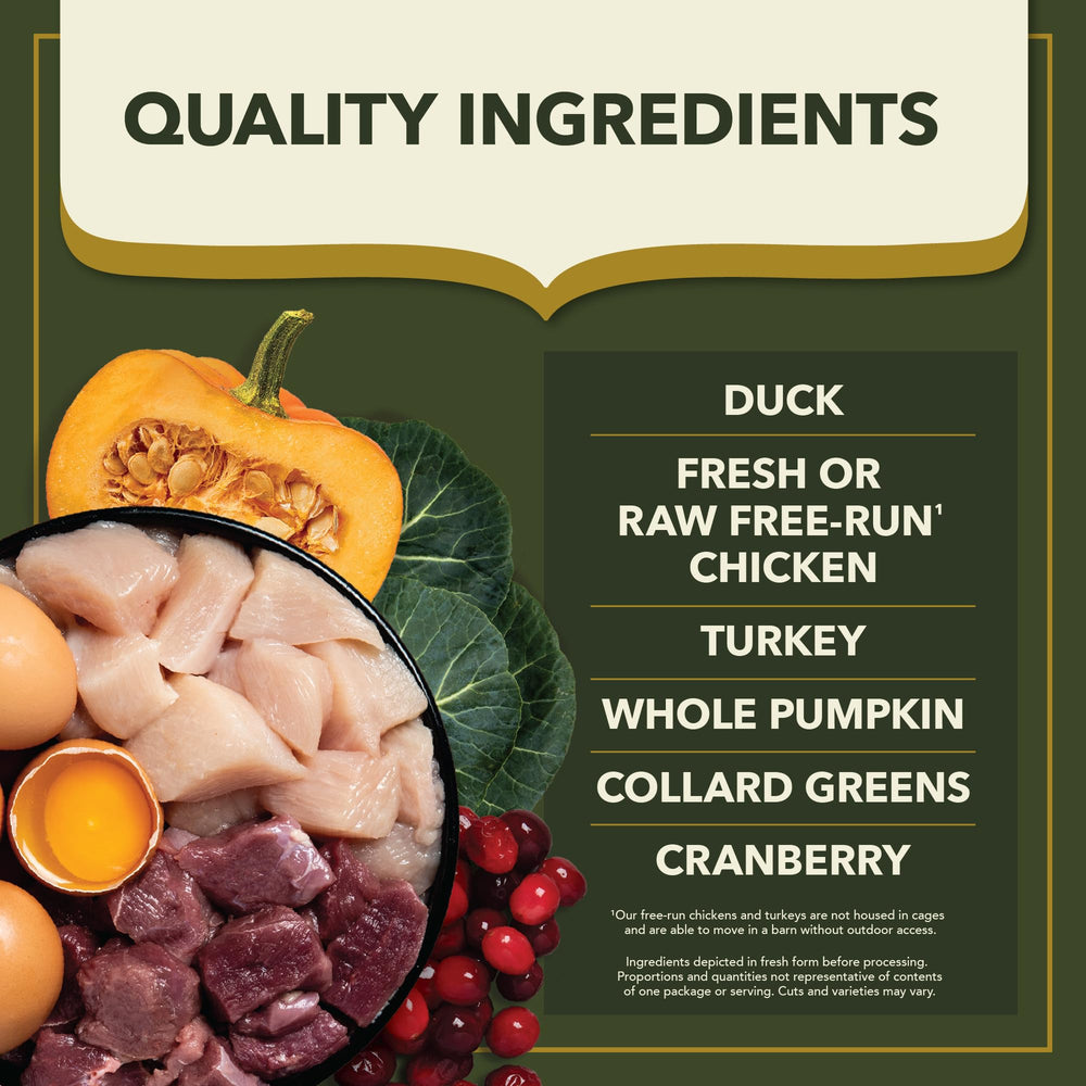 ACANA Market Medley dry food with kibble and morsels demonstrates dual texture in one serving.