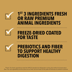 ACANA Meadowland ingredients: chicken, turkey, and fish for protein-rich meals