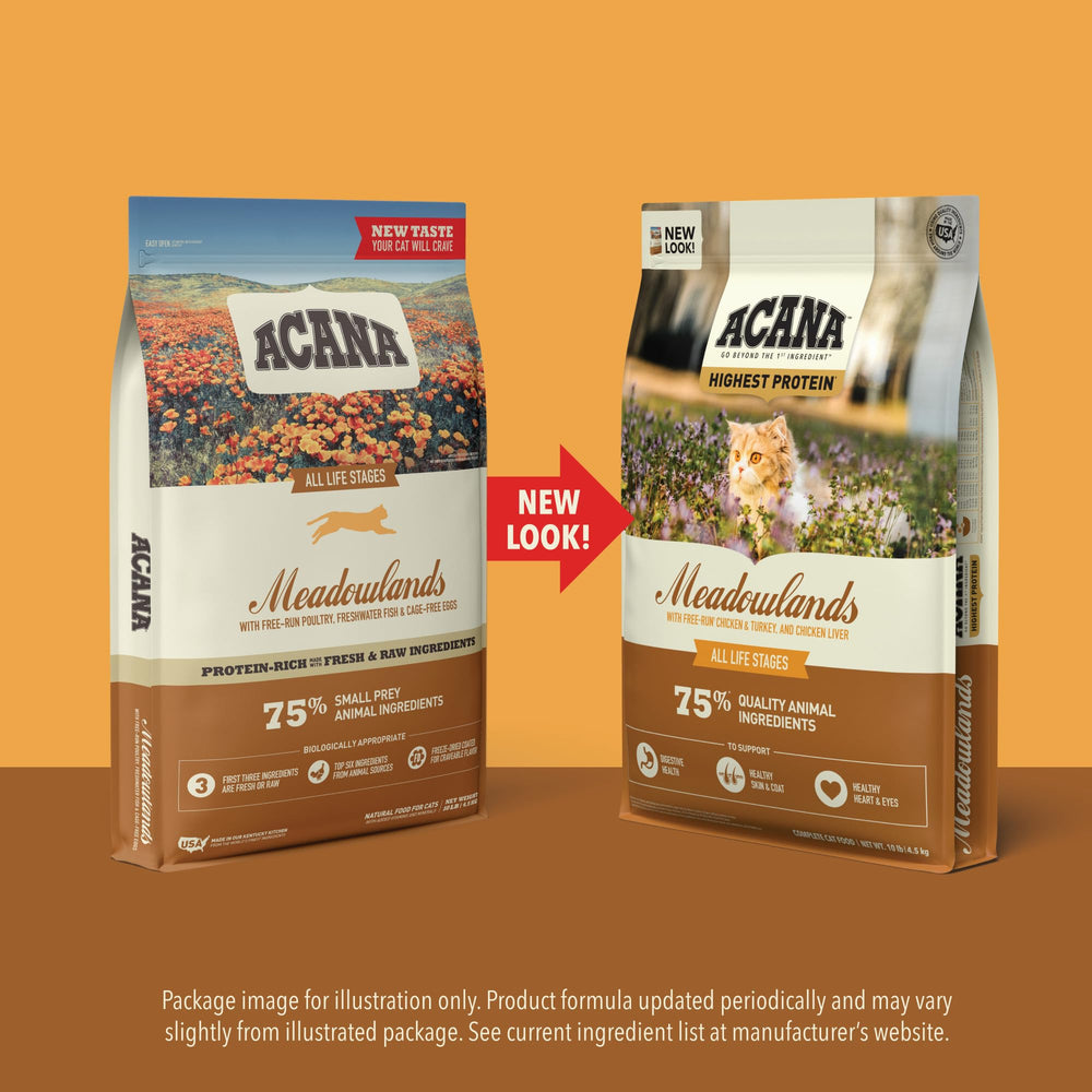 ACANA Meadowlands taurine-eye-heart image references taurine and heart/eye support