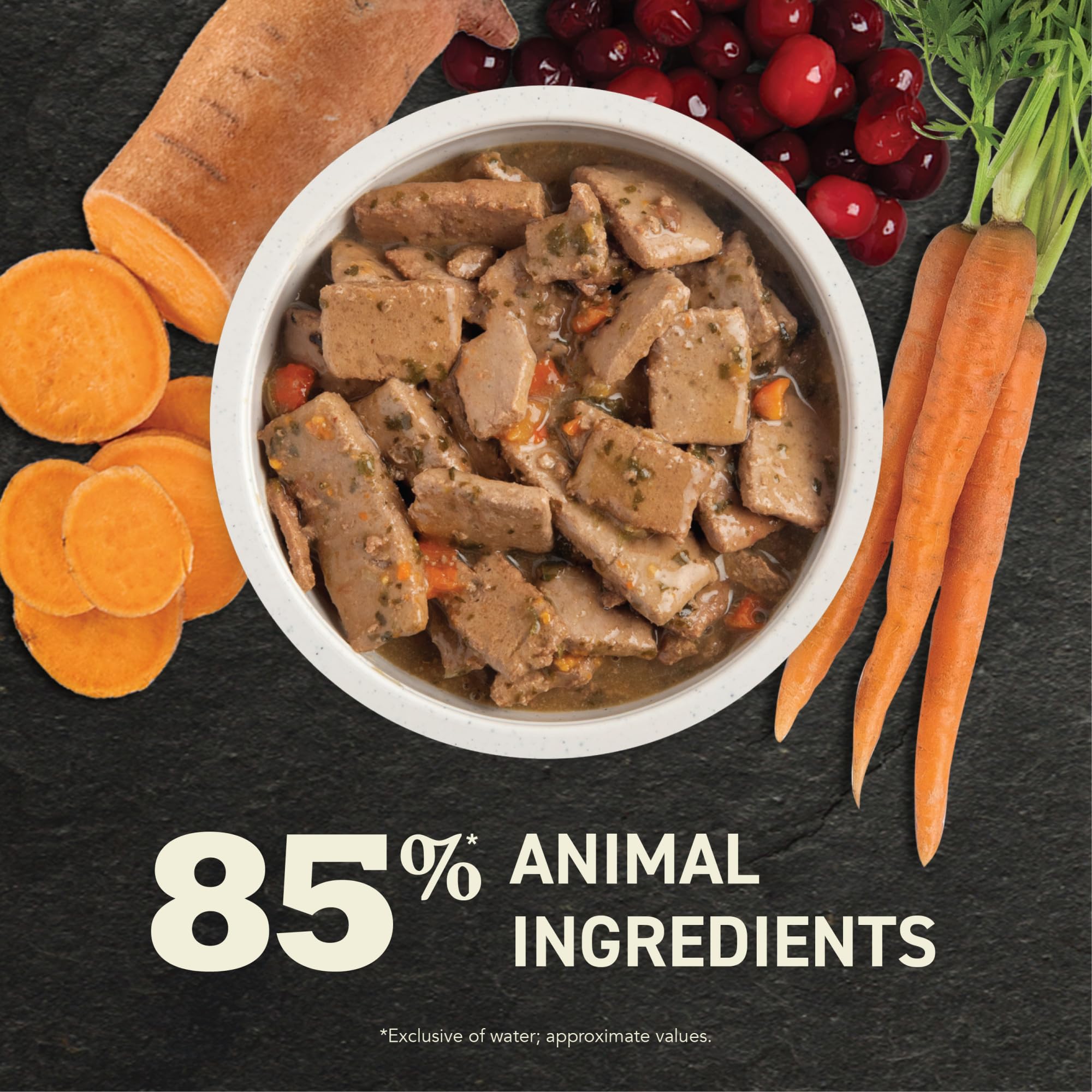 ACANA Bone Broth topper over kibble to boost hydration and aroma.
