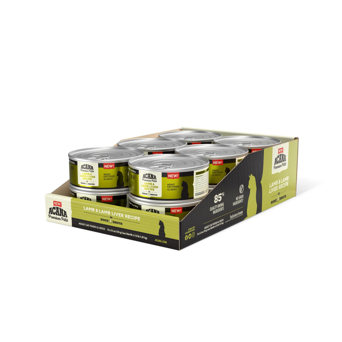 ACANA Premium Pate Lamb bone-broth can shows protein and hydration in every serving.