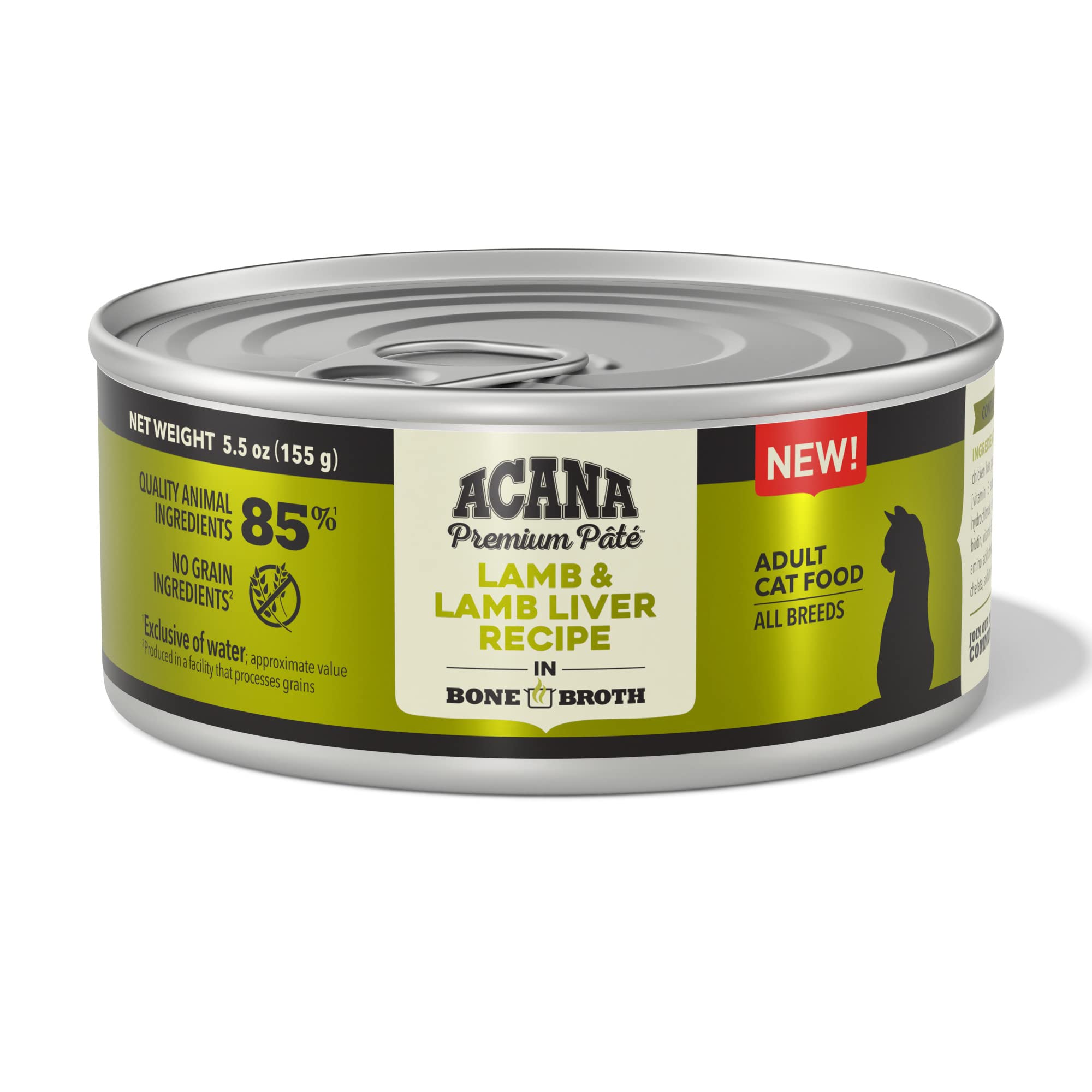 ACANA Premium Pate Lamb liver-ingredients highlight quality meat for flavor.