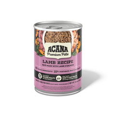 ACANA Premium PATE lamb and salmon protein blend for rich flavor