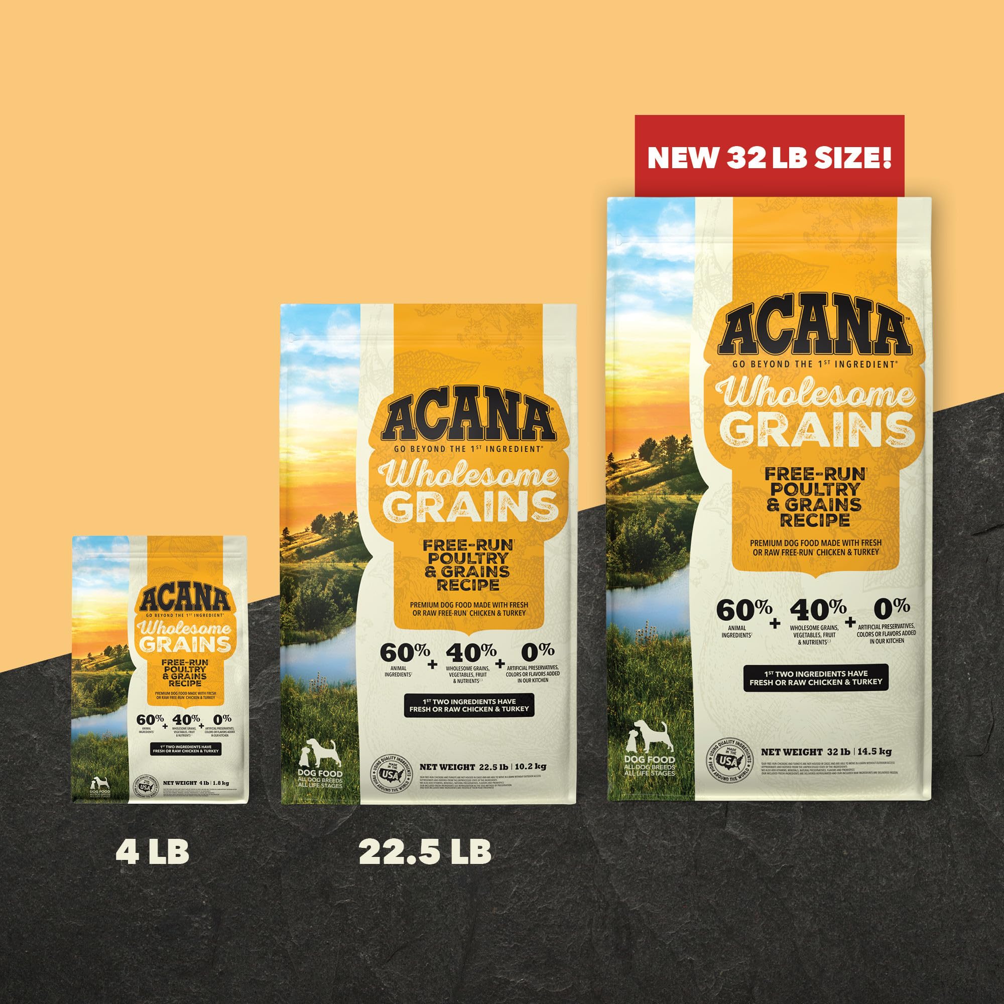 ACANA probiotics visual indicates digestive support through added beneficial bacteria.