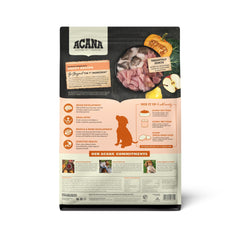ACANA puppy kibble closeup highlights texture and quality protein for growth