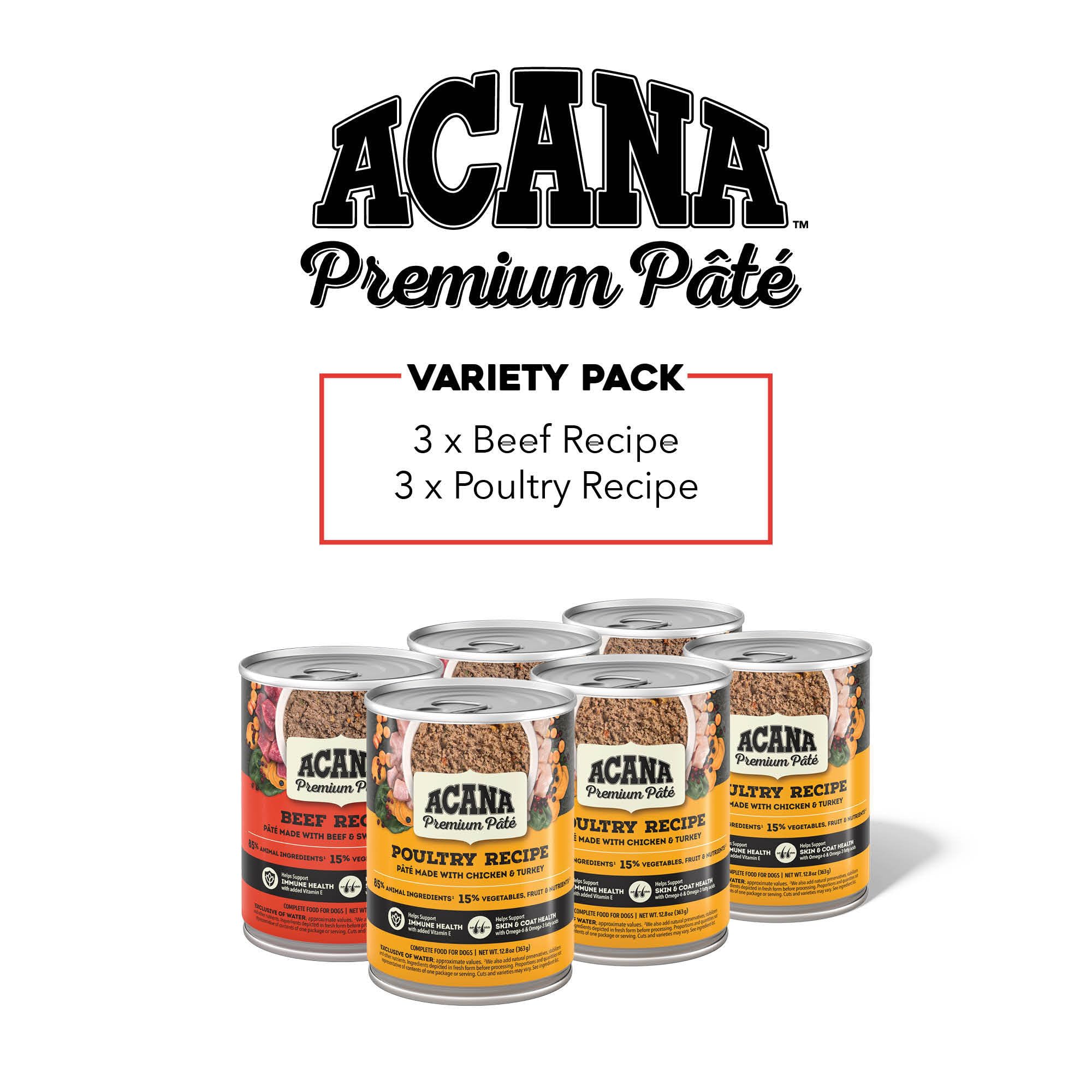 ACANA serving suggestion shows an appetizing dog meal