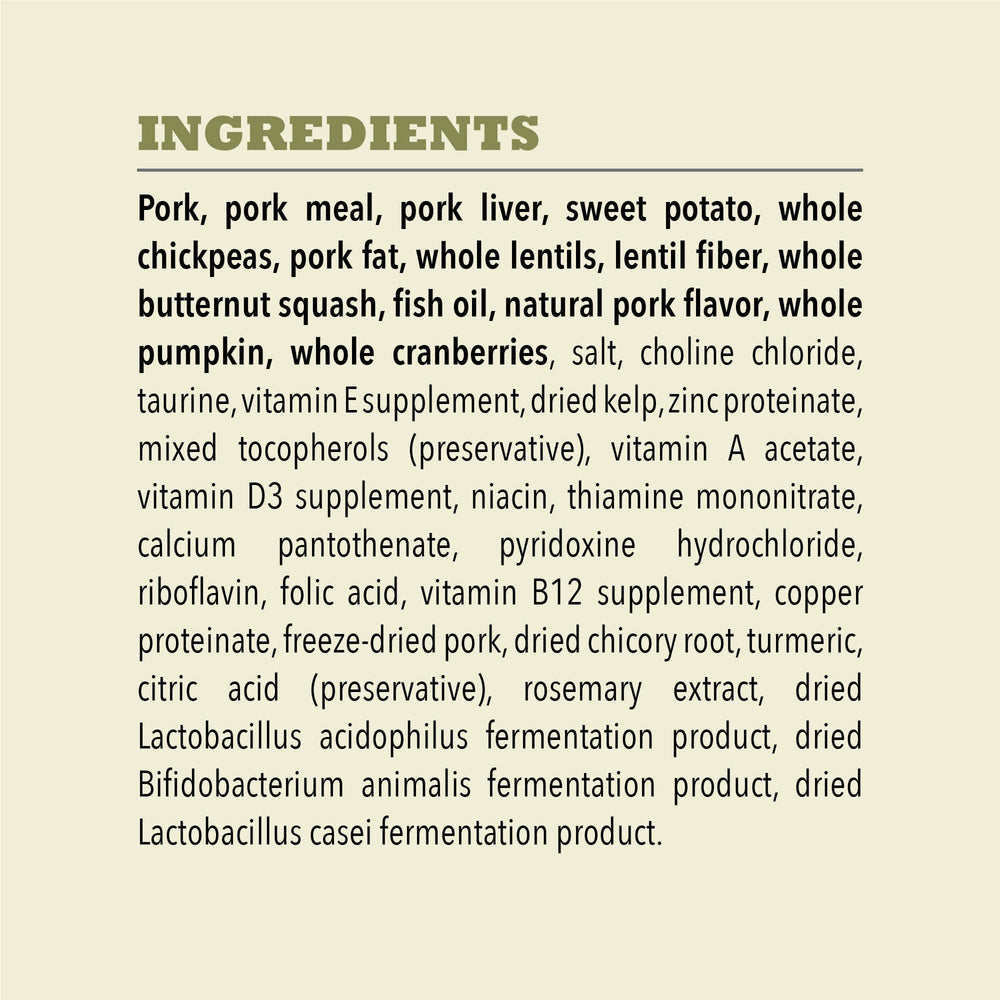 ACANA freeze-dried coating on kibble to boost flavor.