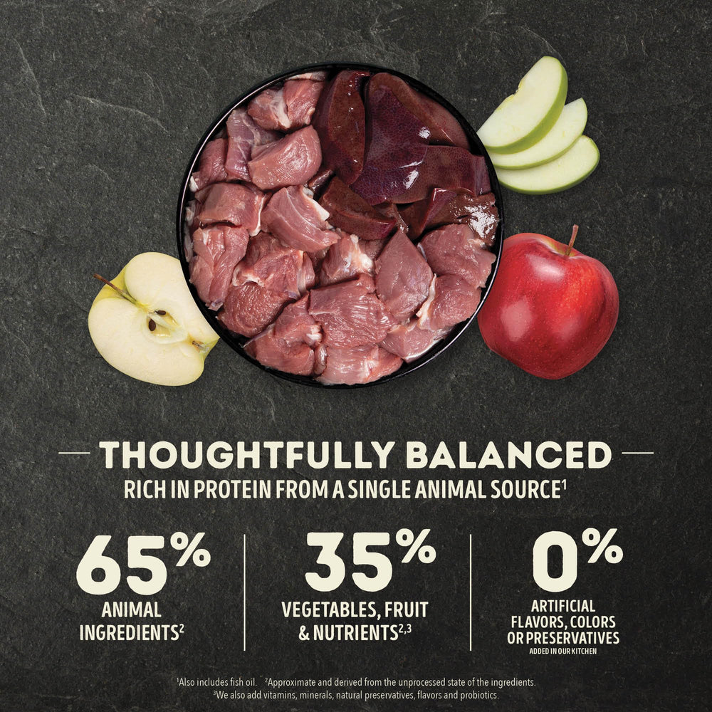 ACANA Singles freeze dried coating on kibble offers appealing taste