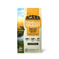 ACANA Wholesome Grains Dry Dog Food 32 lb bag for balanced daily nutrition.