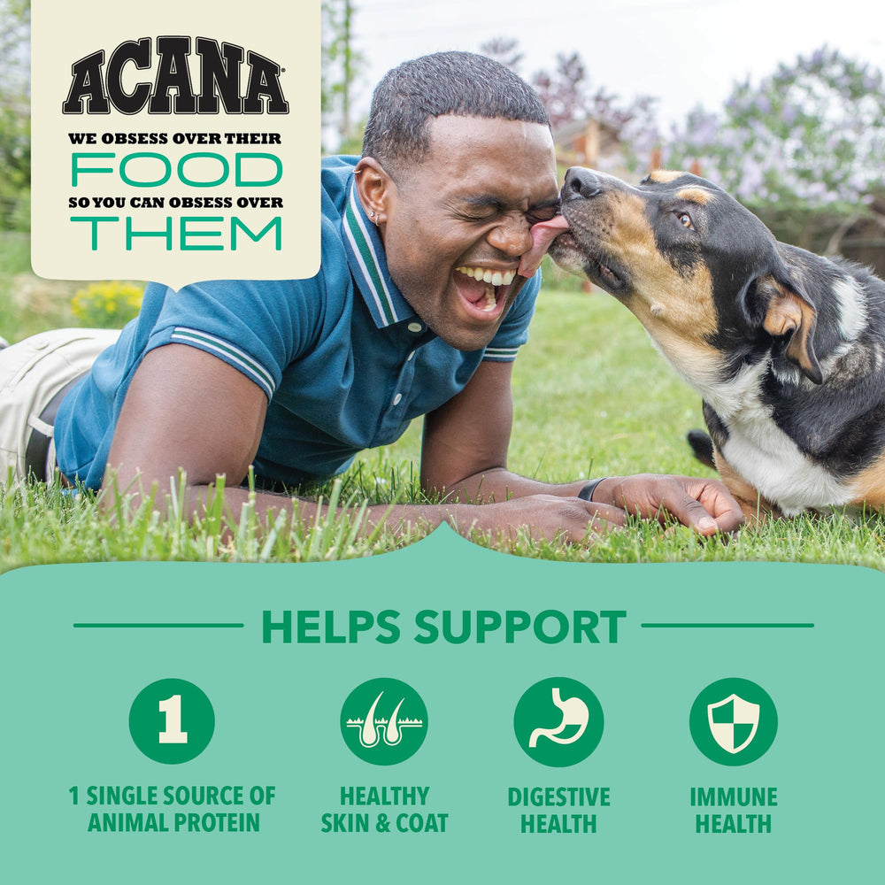ACANA Lamb & Pumpkin ingredient scan shows oats, sorghum, millet and pumpkin.