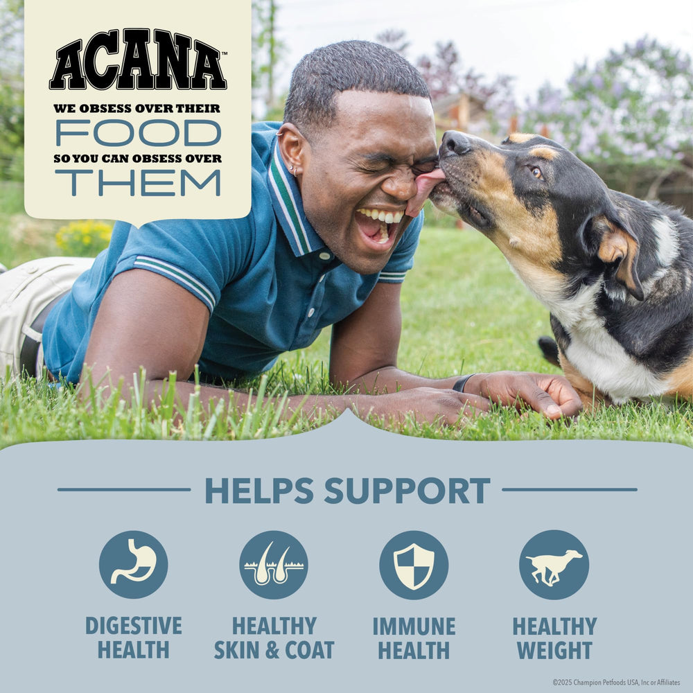 ACANA Wholesome Grains Sea to Stream fish ingredients with herring, mackerel and catfish.