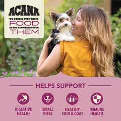ACANA Wholesome Grains Small Breed chicken, turkey and eggs in recipe.