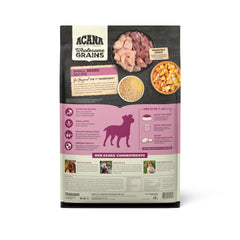 ACANA Wholesome Grains Small Breed kibble close-up showing texture.