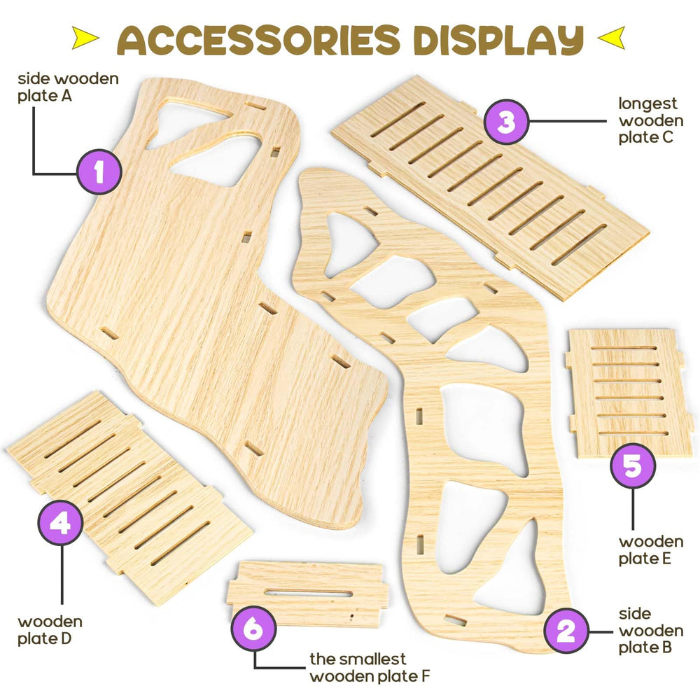AccEncyc durable natural wood construction offers long-lasting cage enrichment.