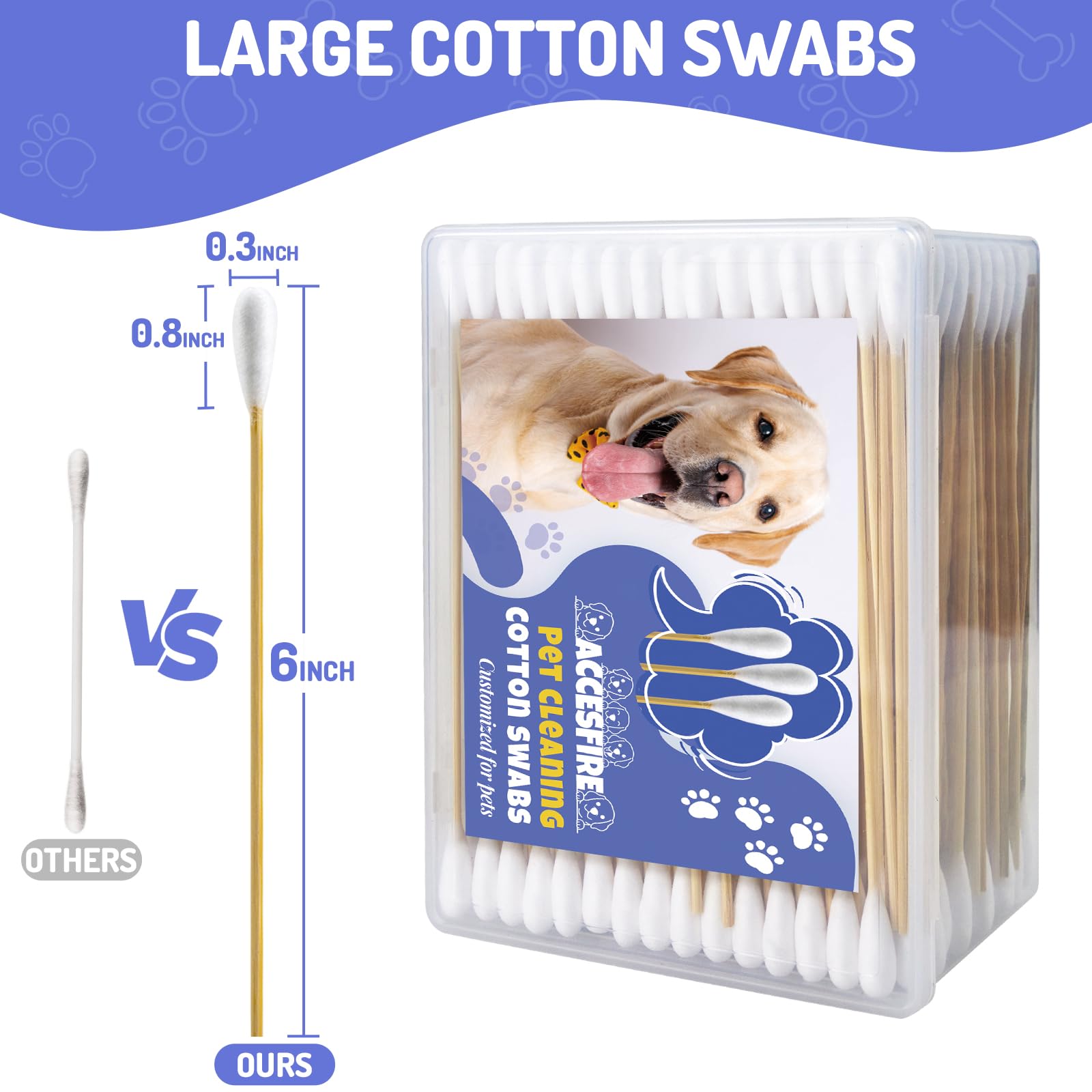 Accesfire absorbent swabs for applying cleaners or salves to paws