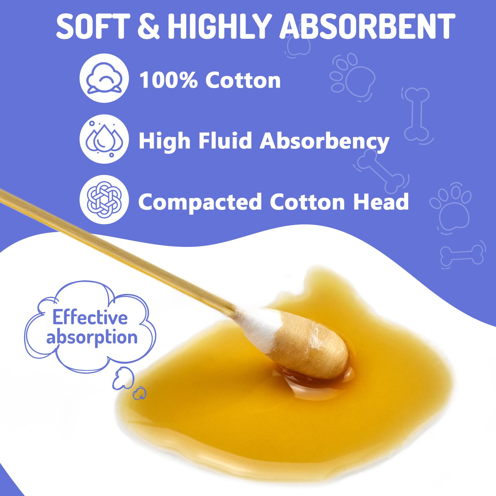Accesfire soft cotton heads resist unraveling during use