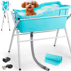 ACCUCRAFT Dog Bath Tub shows sturdy metal frame for stable home grooming.