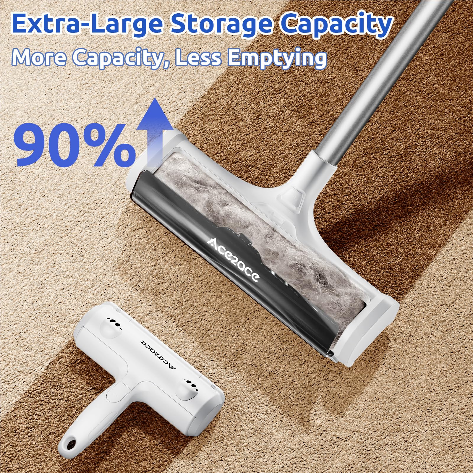 ACE2ACE A3 Pro shows easy one-touch hair disposal and large storage capacity