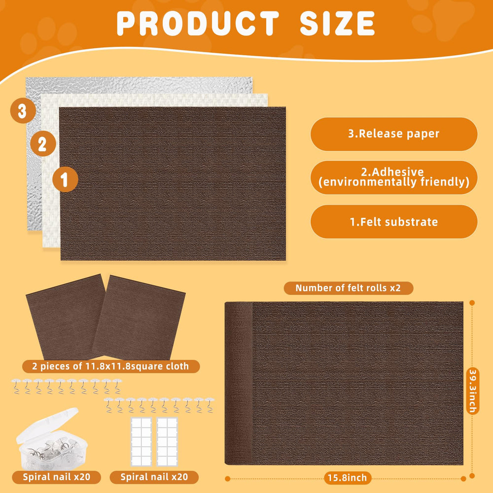 Durable eco-friendly felt surface offering lasting scratching comfort.