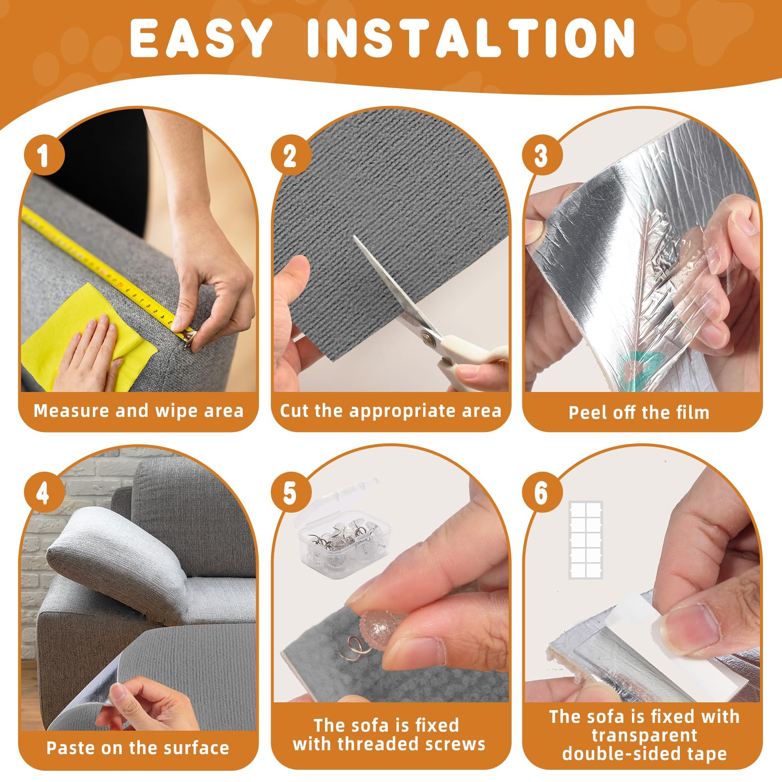 ACEDIGI felt-material protector offers a comfy scratching surface for cats