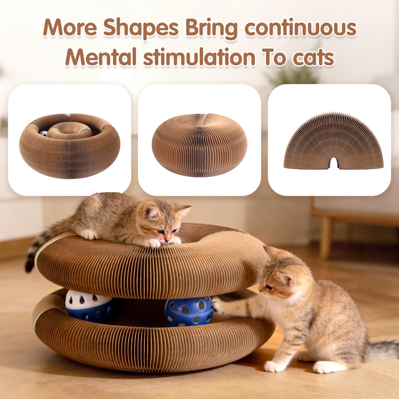 ACEDIGI foldable scratch pad provides cozy kneading and nap-time stretch for cats.