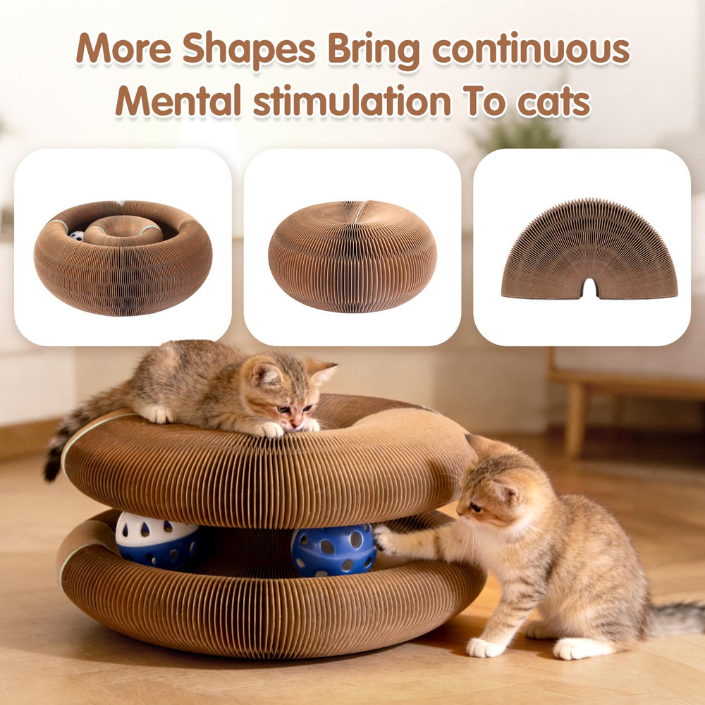 ACEDIGI foldable scratch pad provides cozy kneading and nap-time stretch for cats.