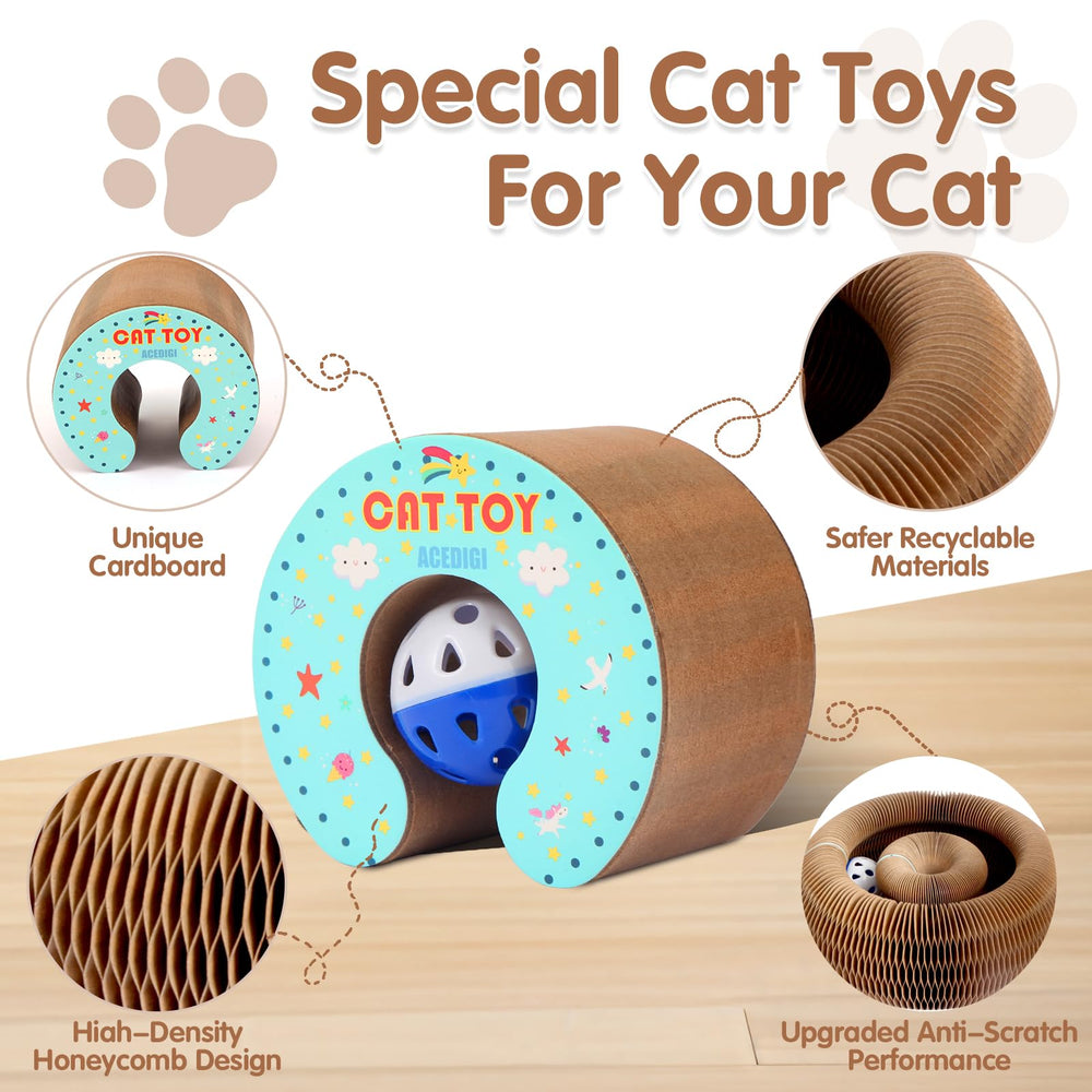 ACEDIGI reversible play panel adapts into tunnels and beds for indoor cats.