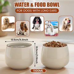 Acellegic no-spill design bowl prevents spills while your large dog eats.