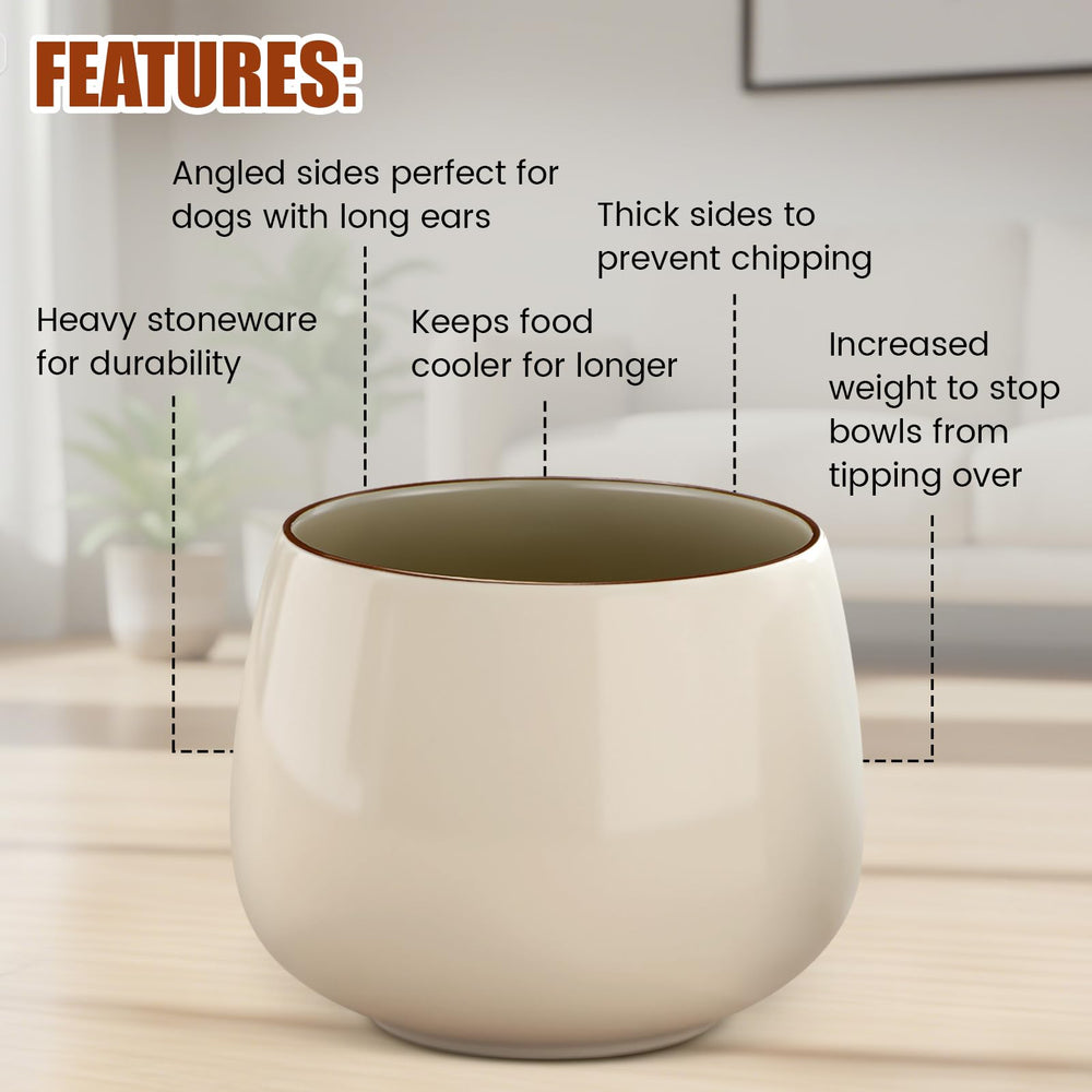 Acellegic chic kitchen pet station bowl blends with décor during feeding.