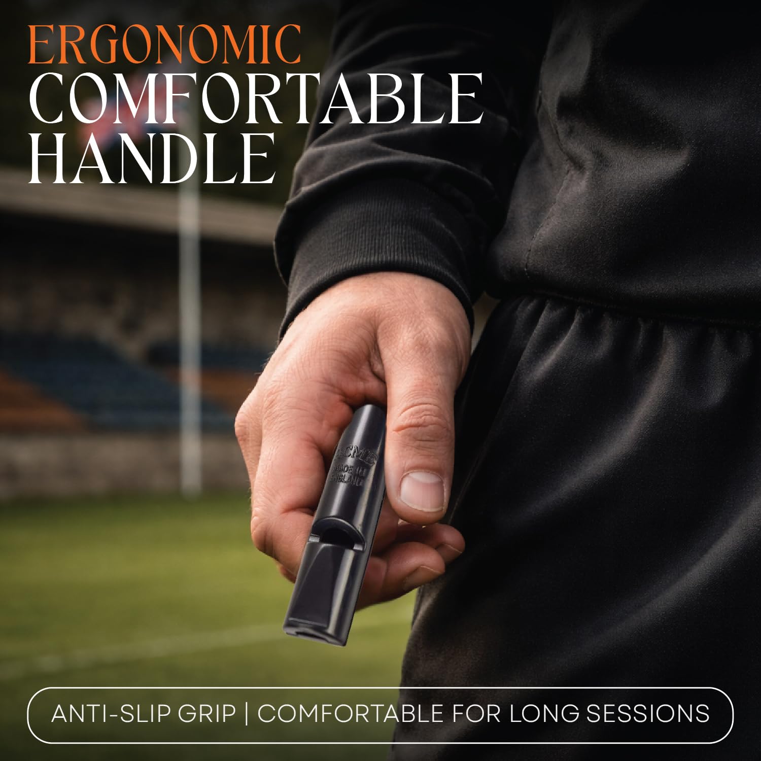 ACME 2115 black dog whistle ideal for retriever training sessions and fieldwork.