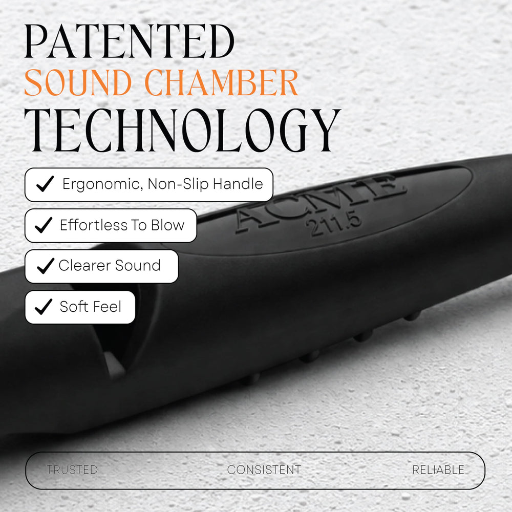 ACME Alpha 211.5 long-range whistle demonstrates extended reach for larger breeds.