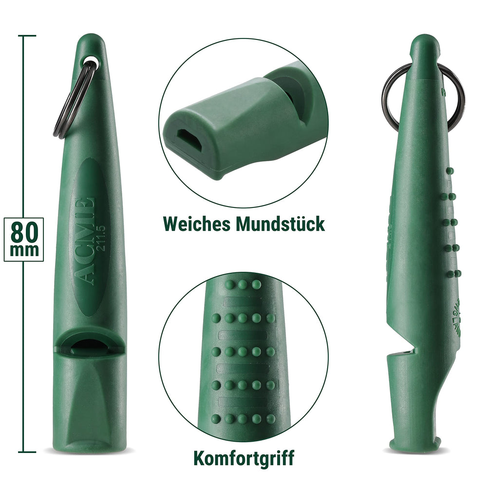 ACME Alpha 211.5 long-range whistle ideal for recall at distance.