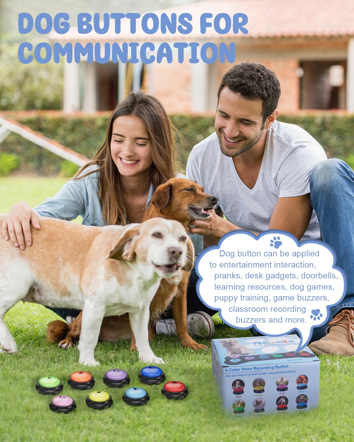 Acools bright color buttons pack helps identify commands quickly.
