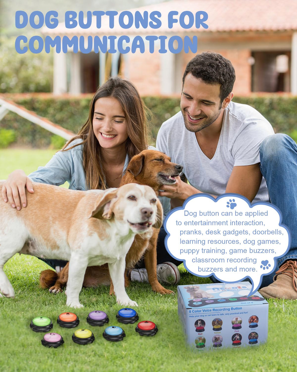 Acools bright color buttons pack helps identify commands quickly.