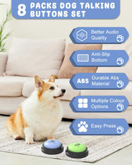 Acools dog buttons on anti-slip mat for organized training.