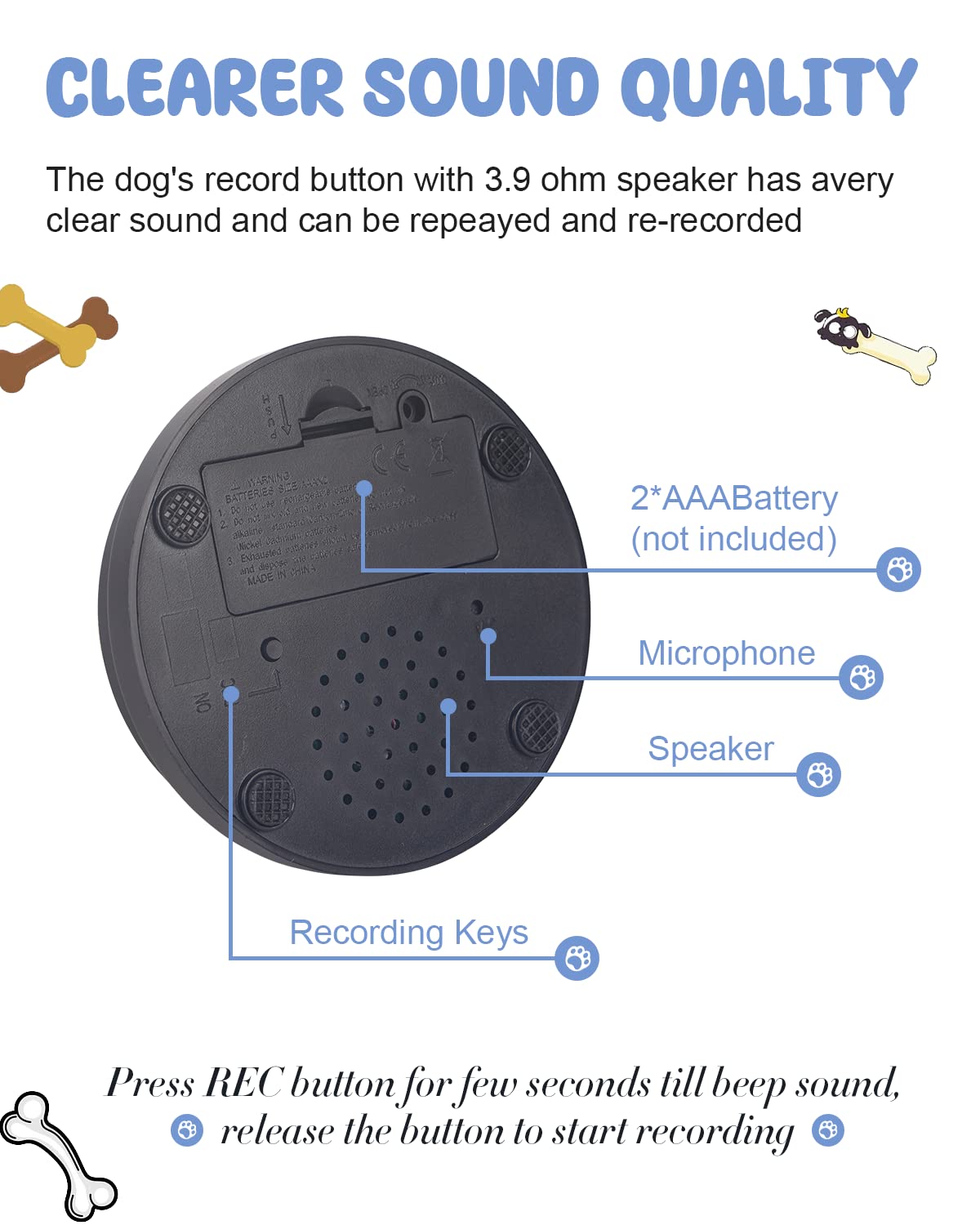 Acools durable ABS plastic construction withstands tapping and stomping.