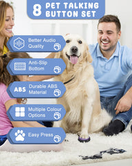 Acools recordable dog buttons enable clear voice prompts for training and interaction.