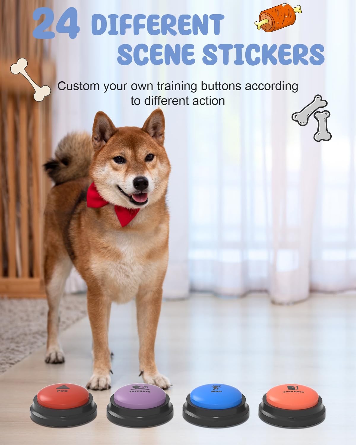 Acools recordable dog buttons with clear playback for cue practice.