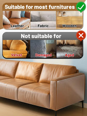 Acostop clear protector preserves leather look while guarding surfaces.