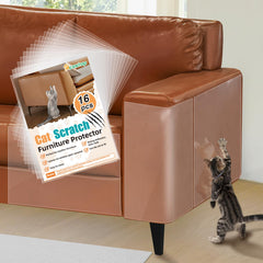 Acostop leather protector 16-pack shields leather surfaces from scratches.