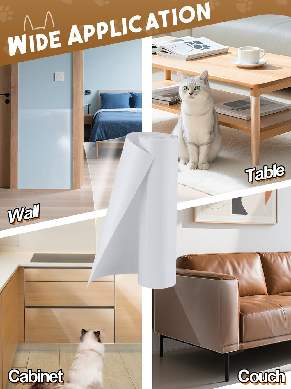 Acostop no-pins solution prevents holes and keeps pets safe.