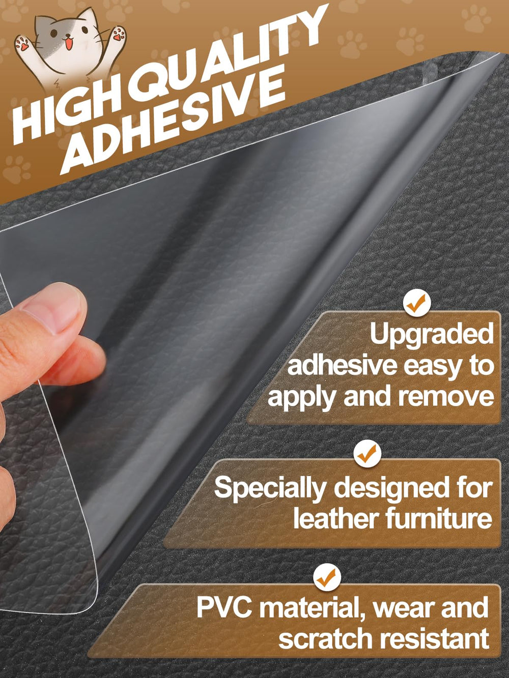 Acostop thick PVC protector provides durable scratch defense for busy spaces.